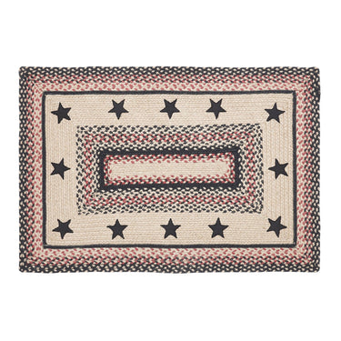 Colonial Star Jute Braided Rug Rect. with Rug Pad 2'x3' VHC Brands - The Fox Decor